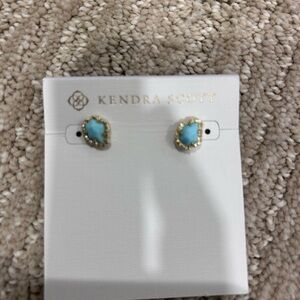 Kendra Scott Turquoise and Gold Stud Earrings